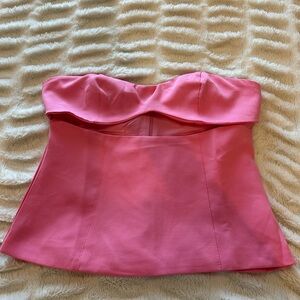 Pink Strapless Top